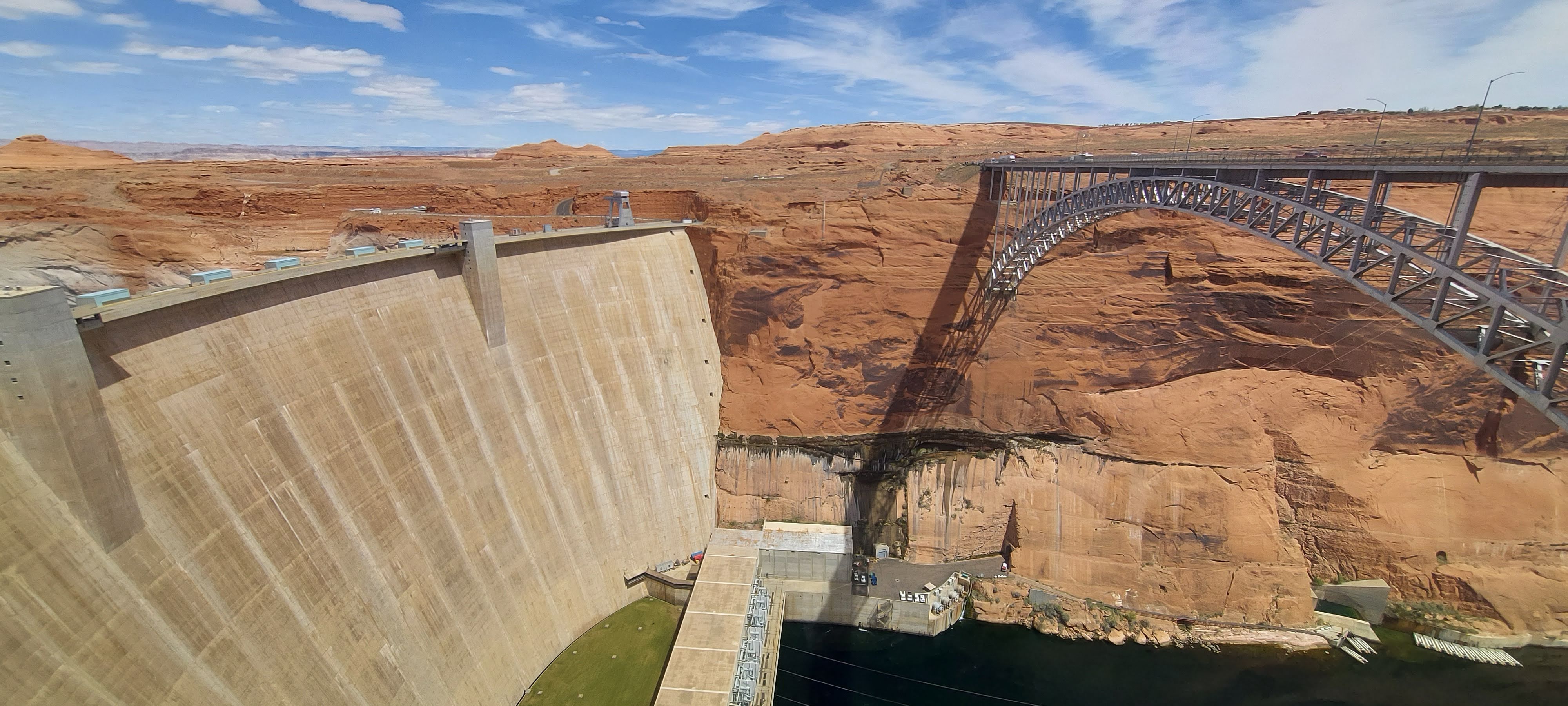 Bridge over a large dam